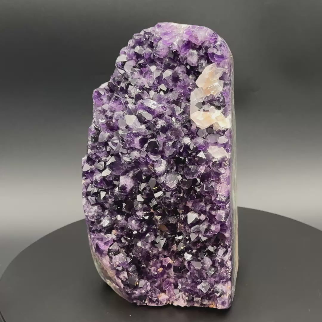 Video of the AA grade amethyst polished geode from Artigas, Uruguay, 4.60 x 5.25 x 8.30 in, 9.98 pounds, specimen 50.