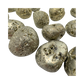 Bird's-eye view of Pyrite tumbled stone, AA grade Peru
