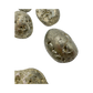 Reverse side of Pyrite tumbled stone, hand-selected from Peru