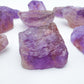Overhead view of Ametrine raw stone, showing untreated character, to support Focus and Manifestation.
