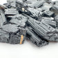 Underside detail of Black Tourmaline raw stone, from Brazil, showing natural variation.