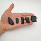 Back view of Grade AA Black Tourmaline raw showing natural surface