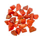 Macro view of Red Jasper raw stone, South Africa-sourced.