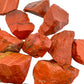 Size comparison with a Red Jasper raw stone, from South Africa.