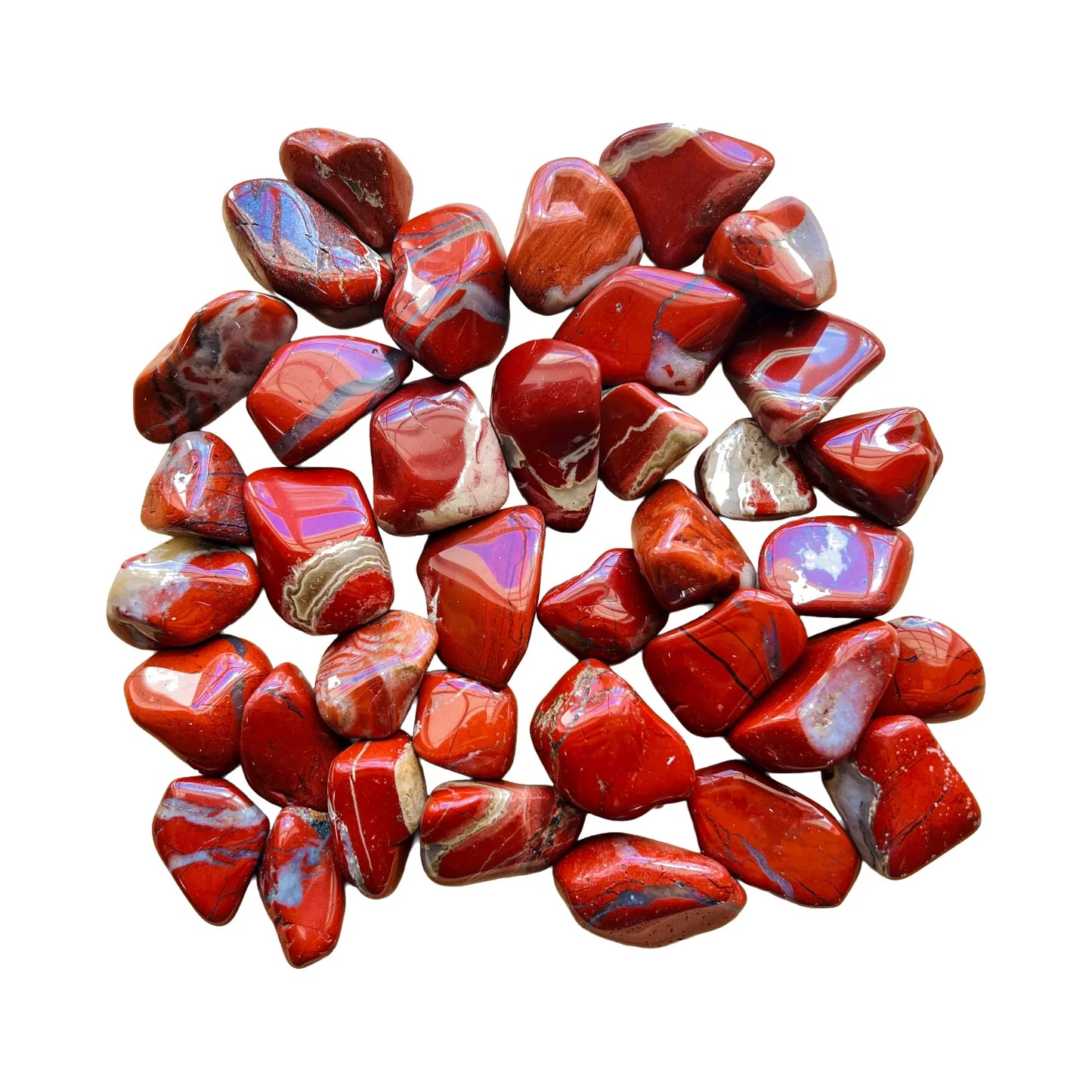 Red Jasper Crystals for Confidence, Energy, Grounding & Root Chakra Support — red polished, AA grade South Africa-sourced