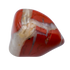 Detail view of AA Grade Red Jasper tumbled stone with white banding, from Northern Cape, South Africa