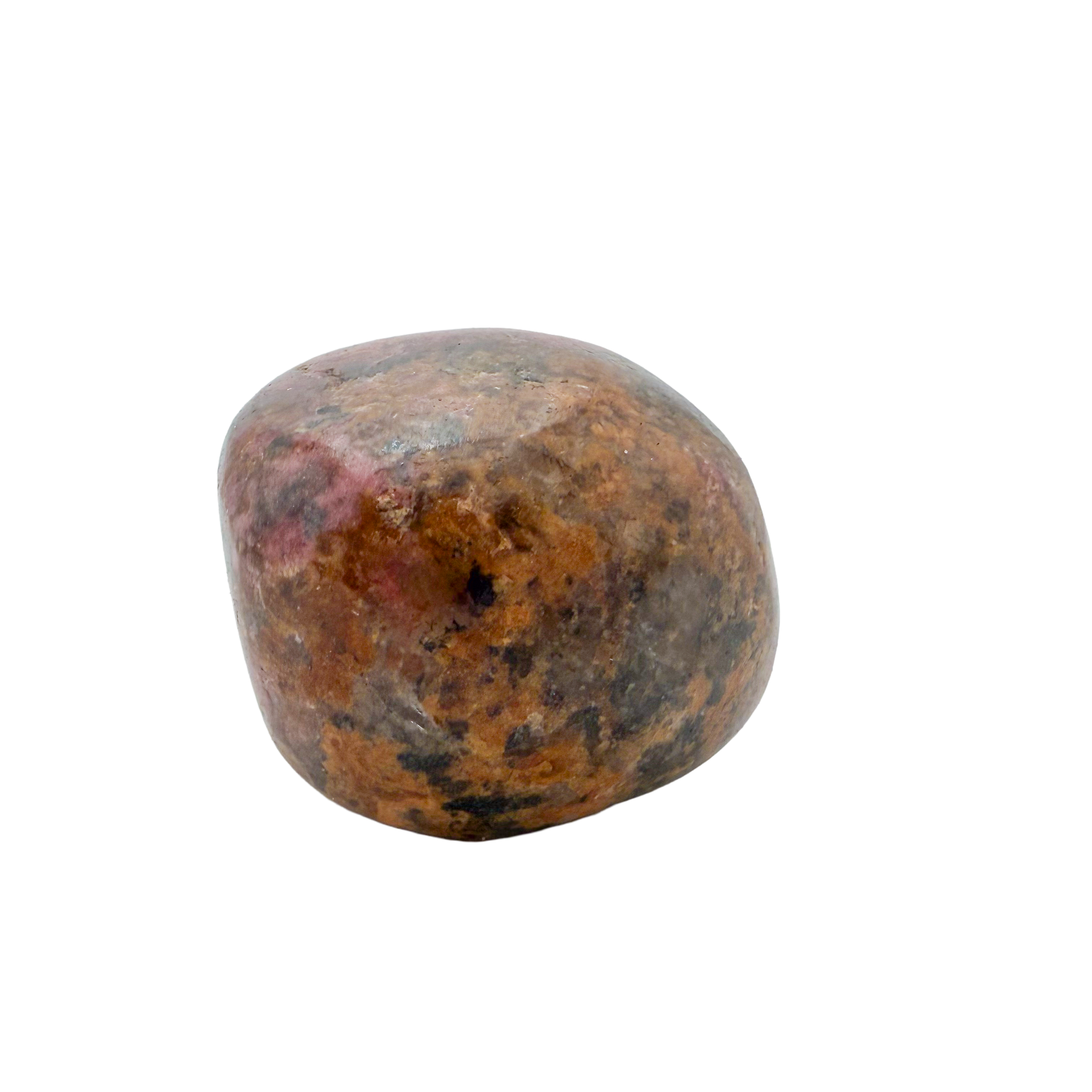 Rhodonite polished free form from Zimbabwe, alternate view
