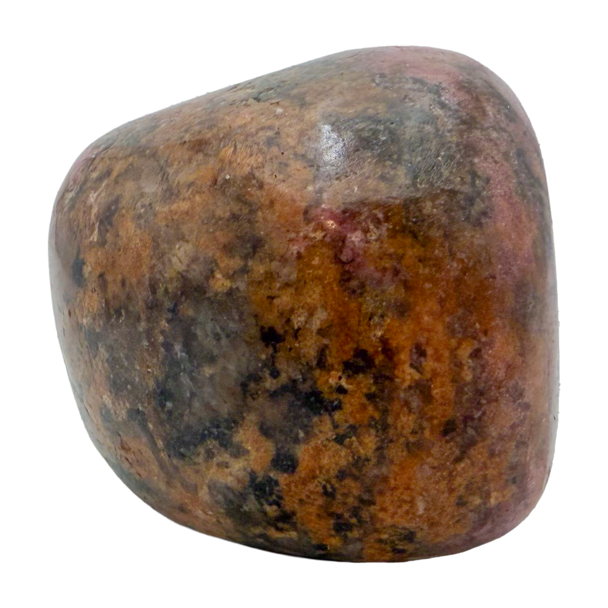 Rhodonite polished free form from Zimbabwe, alternate view