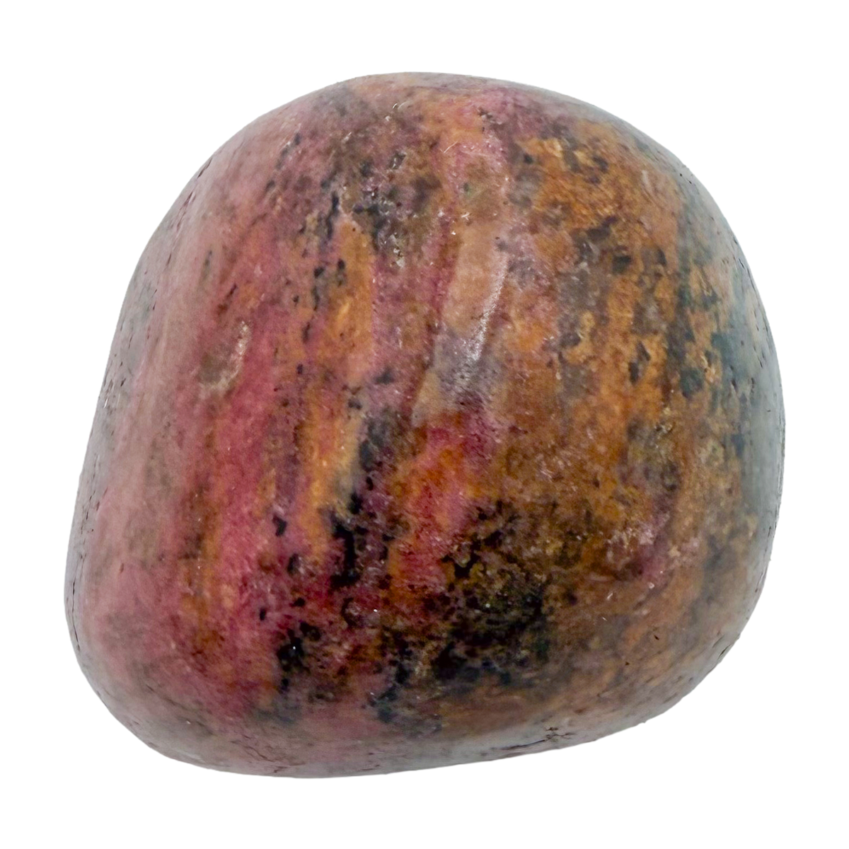 Rhodonite polished free form from Zimbabwe, alternate view