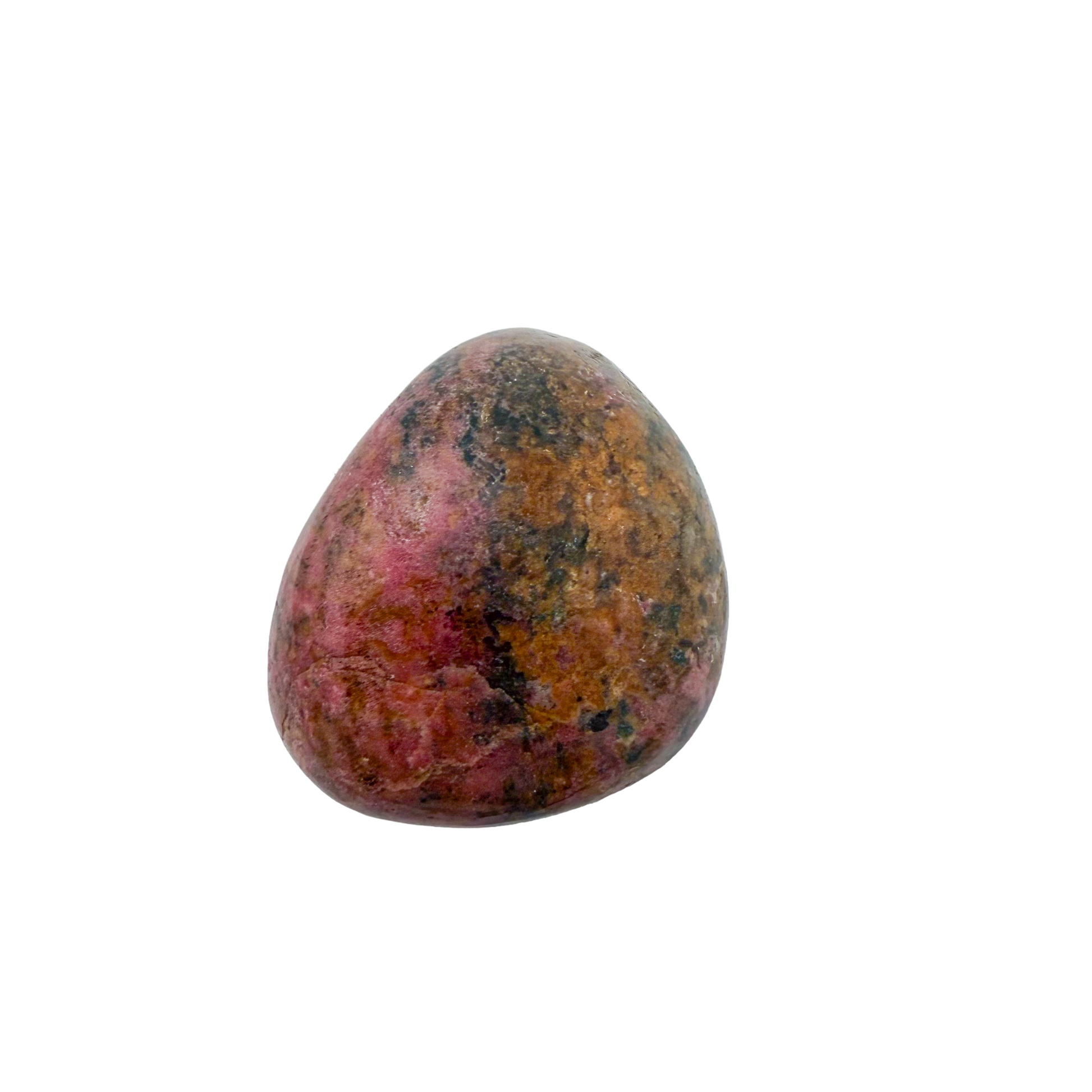 Rhodonite polished free form from Zimbabwe, alternate view