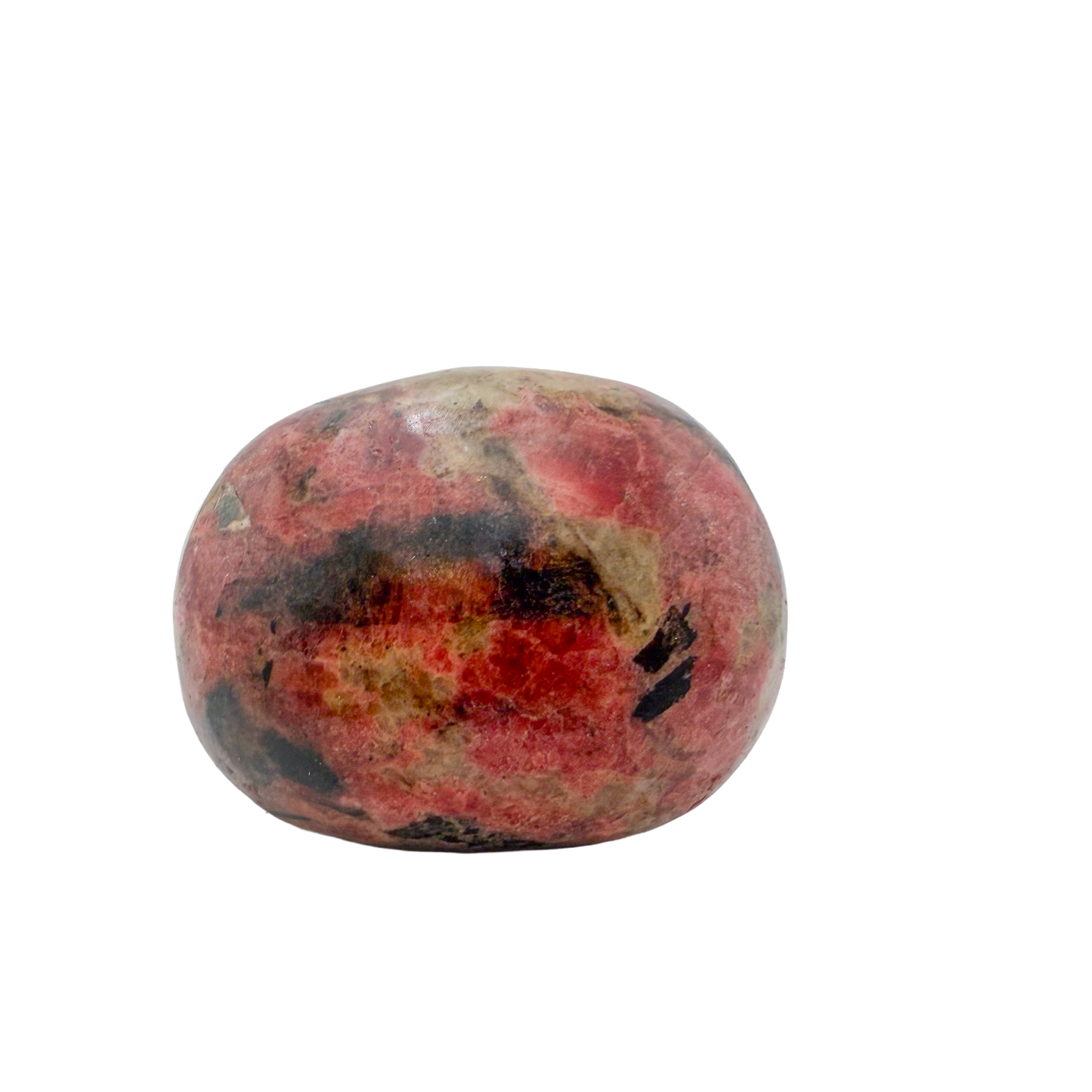 Rhodonite polished free form from Zimbabwe, alternate view