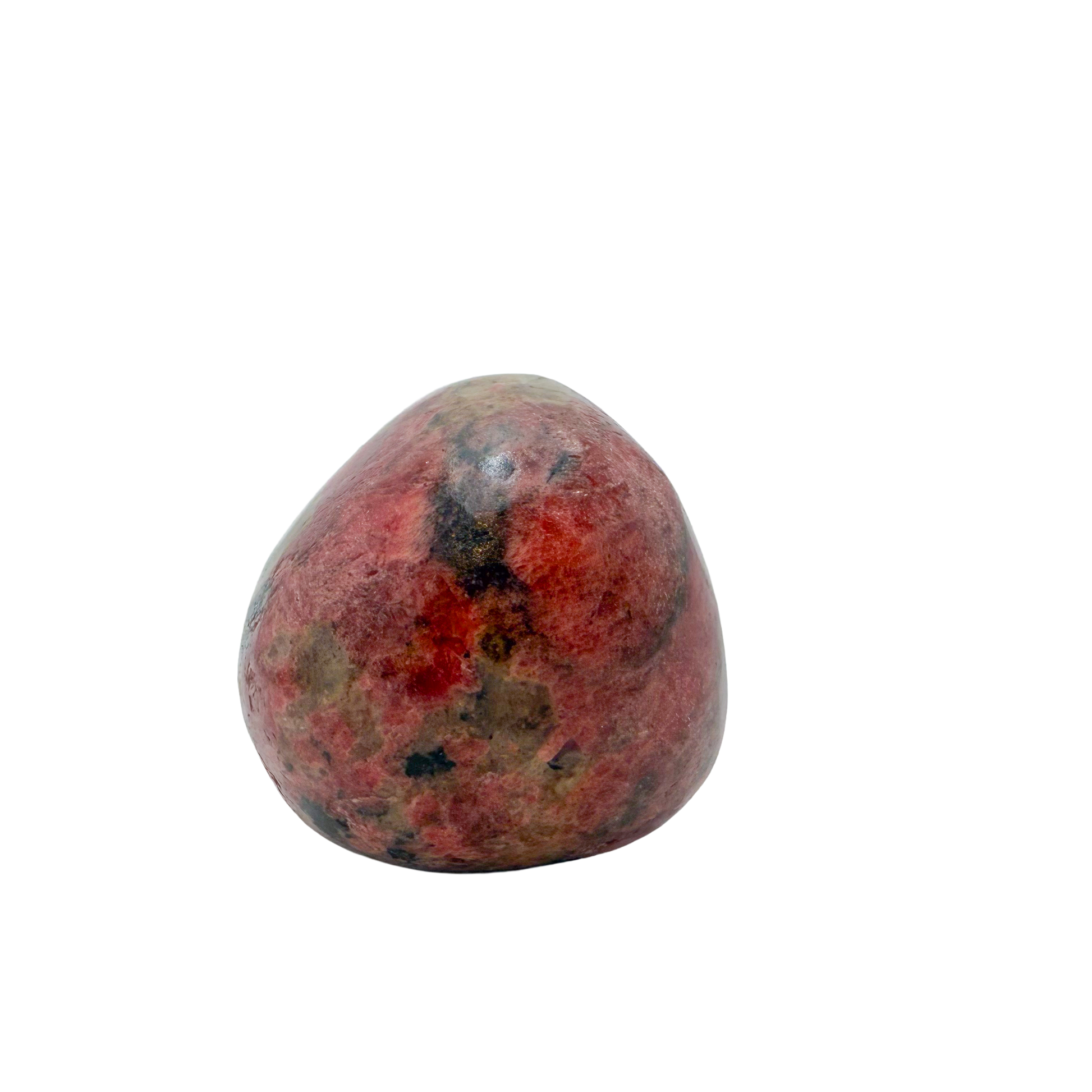 Rhodonite polished free form from Zimbabwe, alternate view