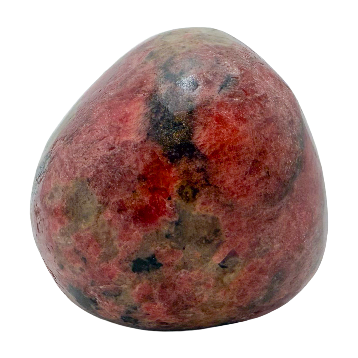 Rhodonite polished free form from Zimbabwe, alternate view