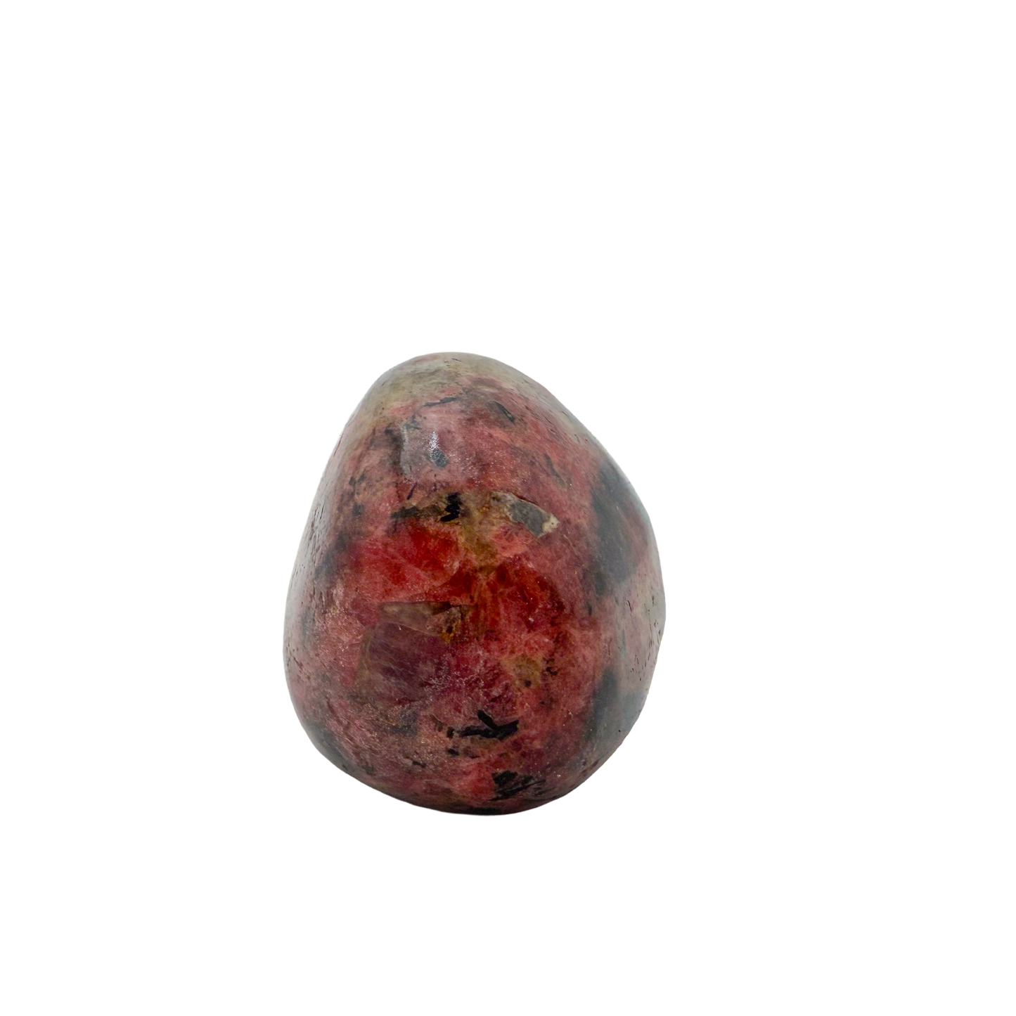 Rhodonite polished free form from Zimbabwe, alternate view