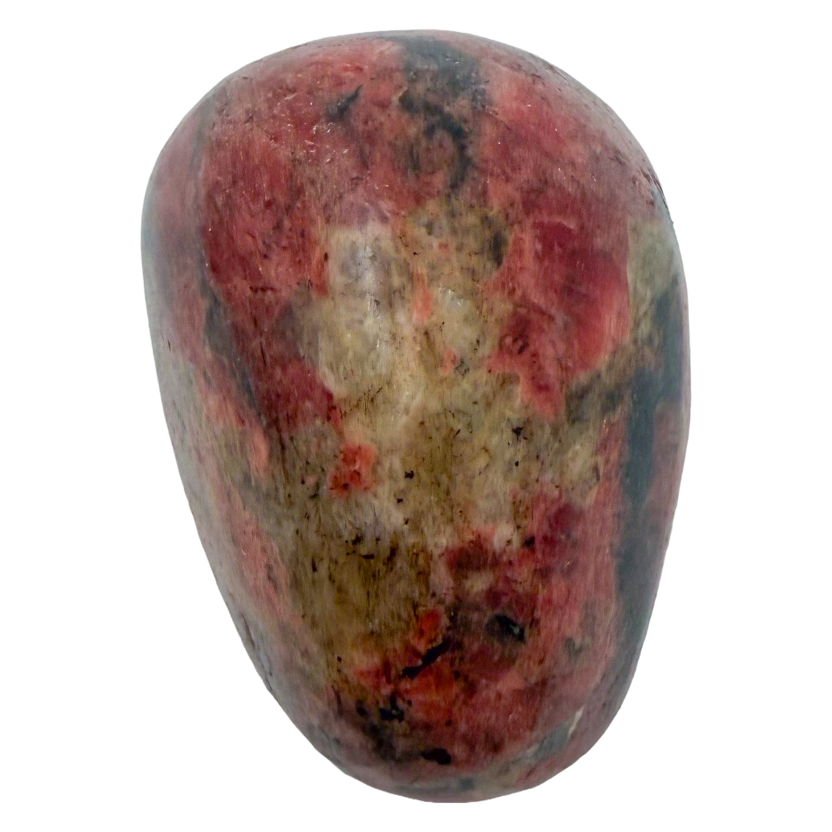 Rhodonite polished free form from Zimbabwe, alternate view