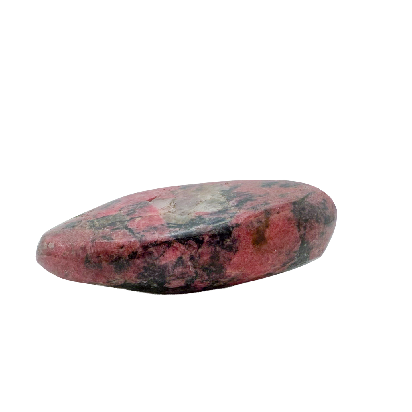 Rhodonite polished free form from Zimbabwe, alternate view