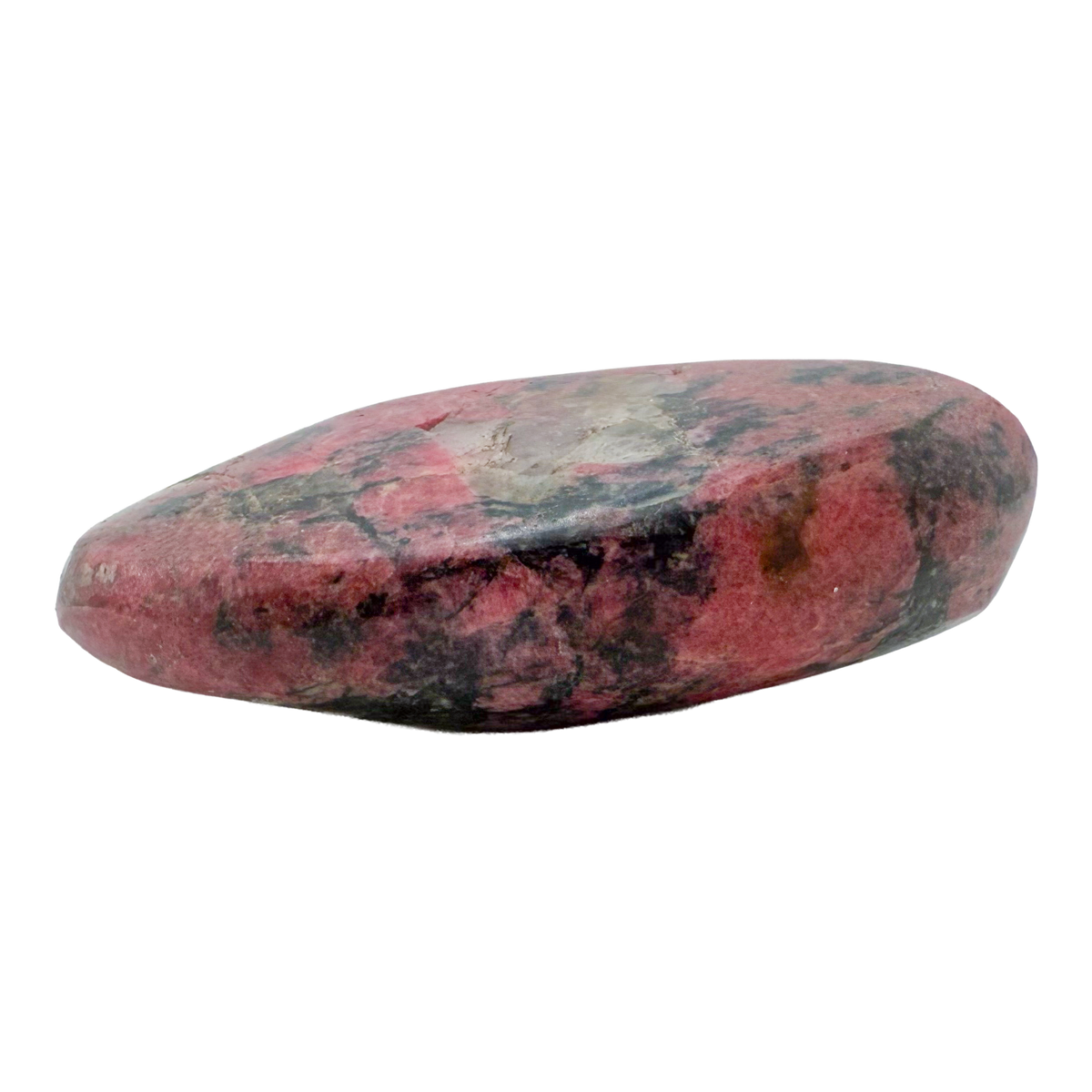 Rhodonite polished free form from Zimbabwe, alternate view