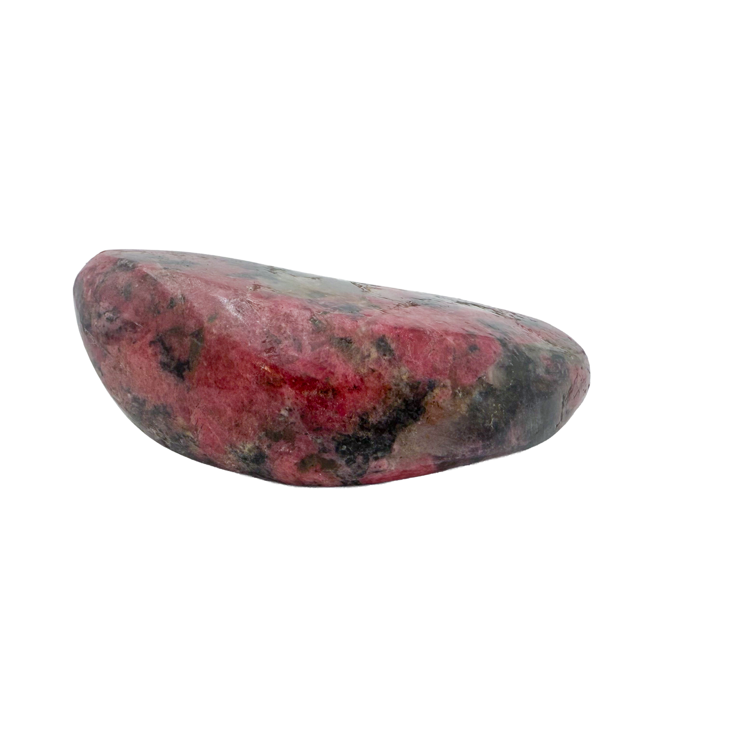 Rhodonite polished free form from Zimbabwe, alternate view