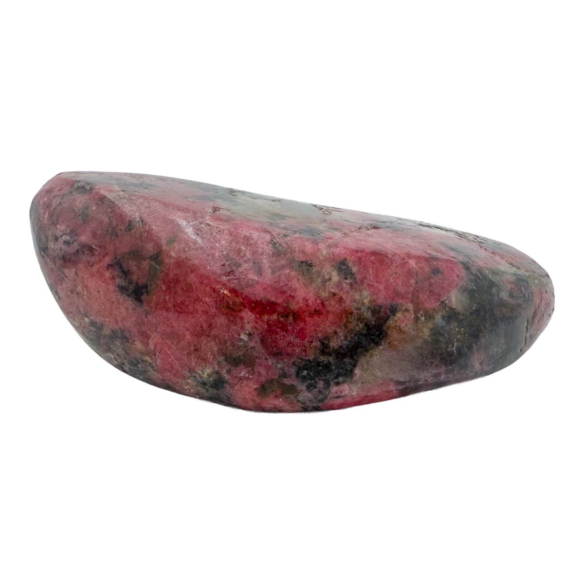 Rhodonite polished free form from Zimbabwe, alternate view