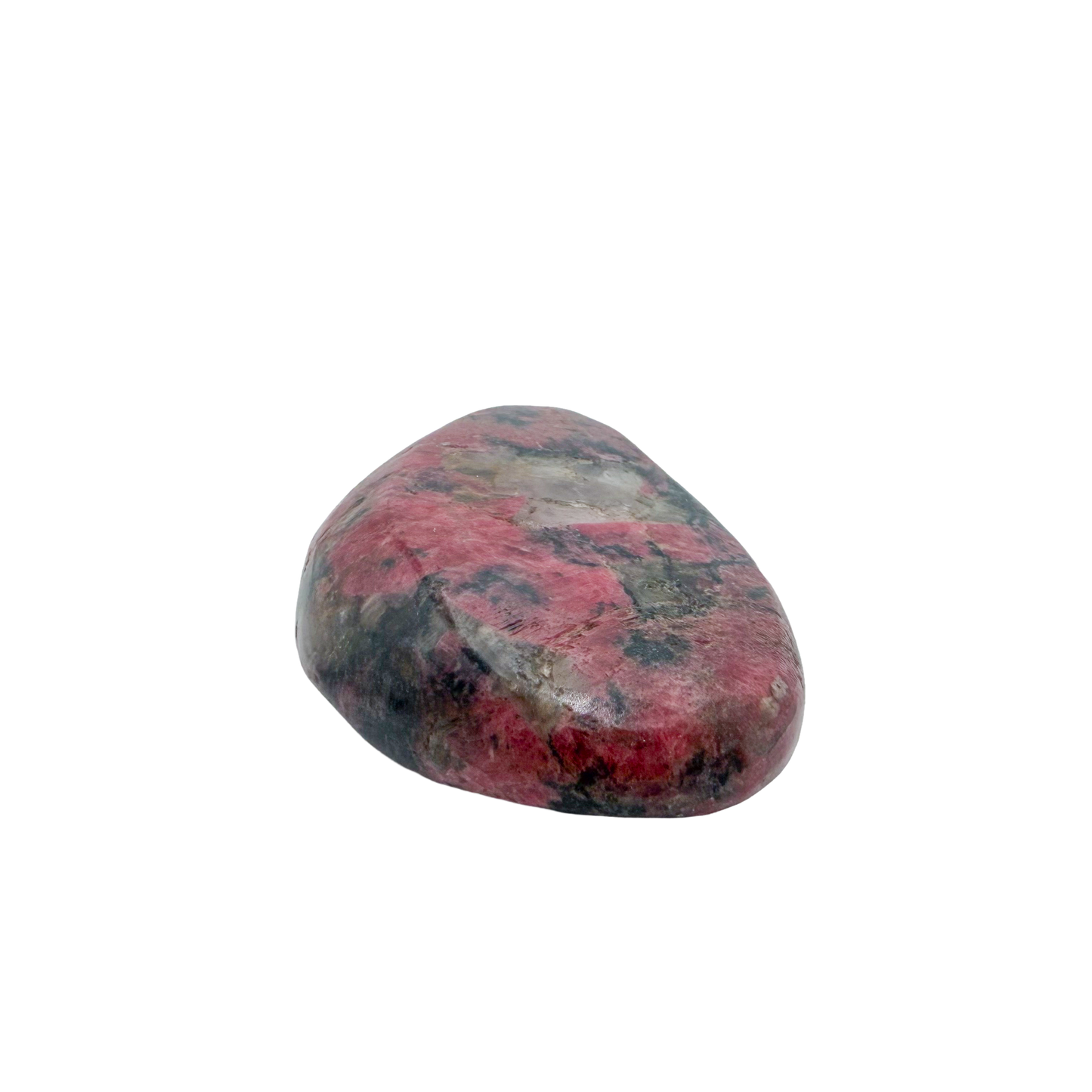Rhodonite polished free form from Zimbabwe, alternate view