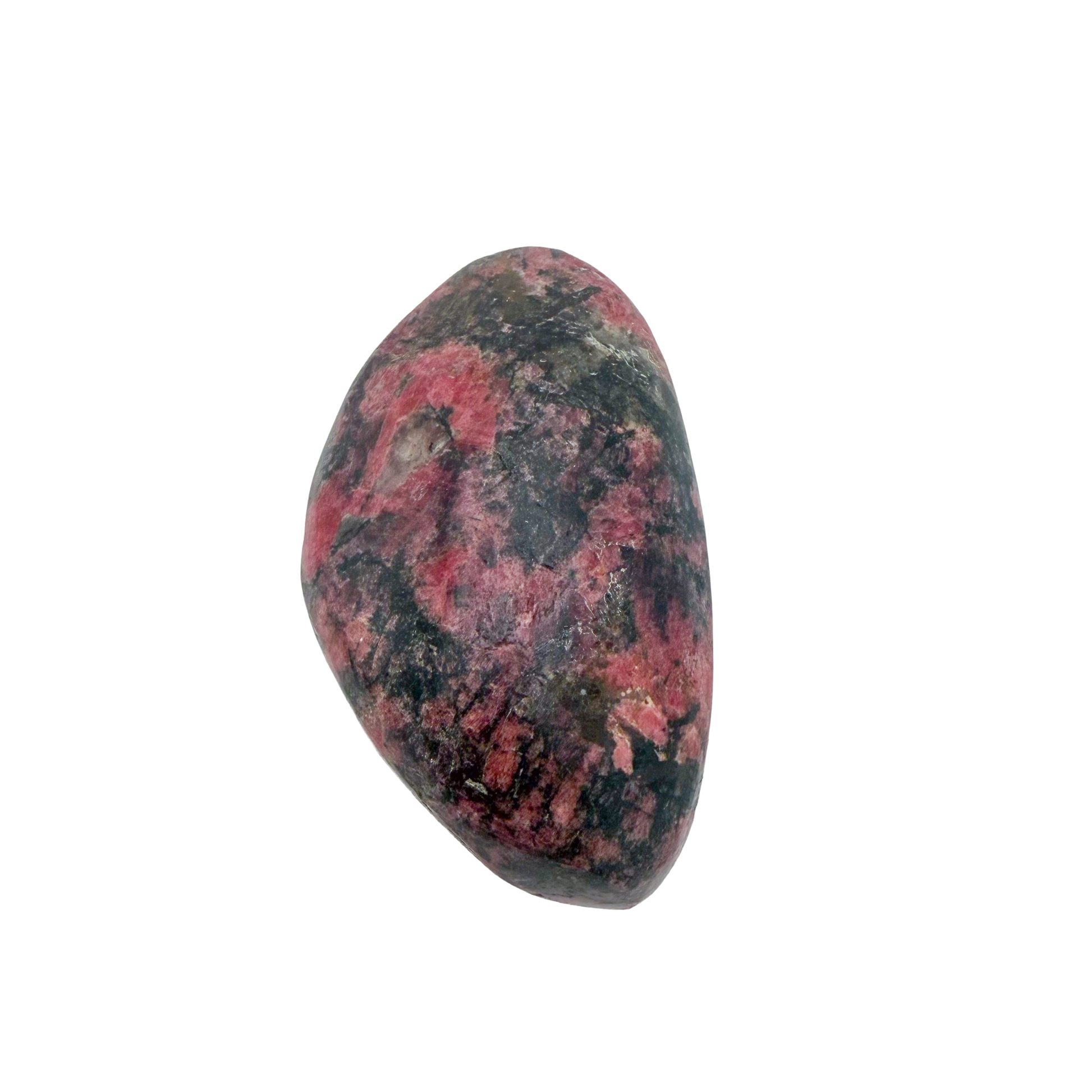 Rhodonite polished free form from Zimbabwe, alternate view