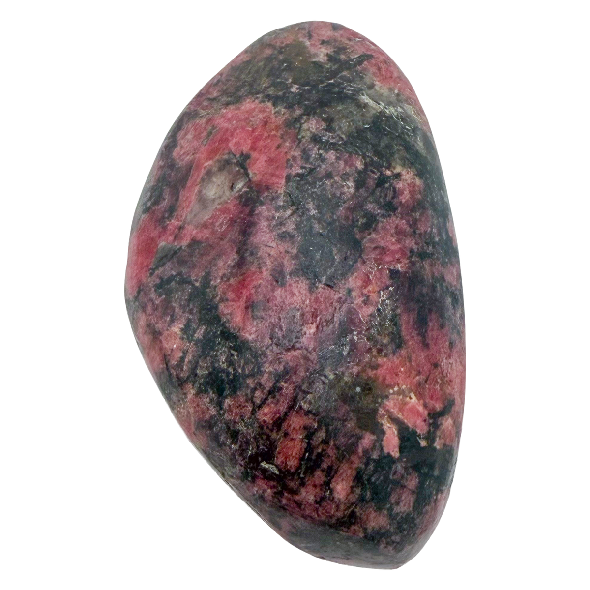 Rhodonite polished free form from Zimbabwe, alternate view