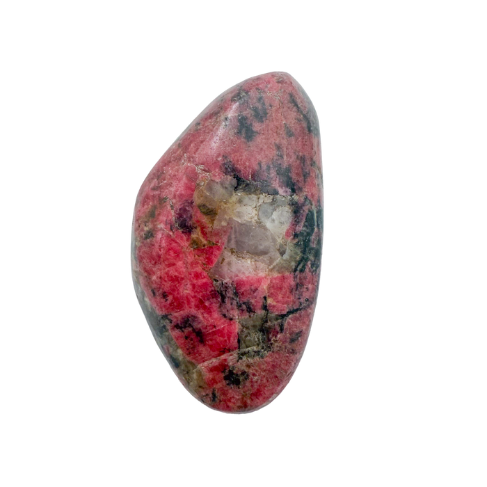 Rhodonite polished free form from Zimbabwe, alternate view
