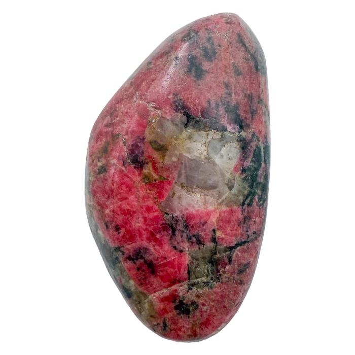 Rhodonite polished free form from Zimbabwe, alternate view