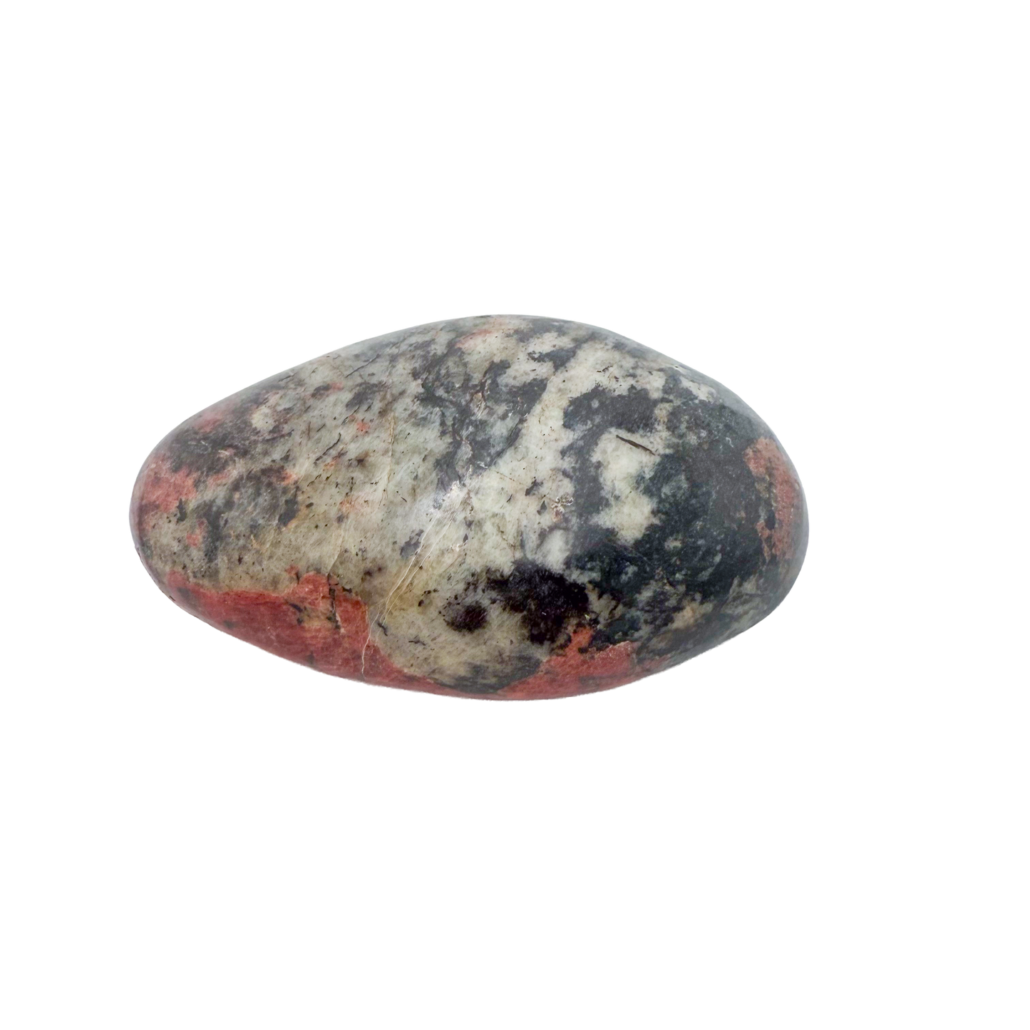 Rhodonite polished free form from Zimbabwe, alternate view