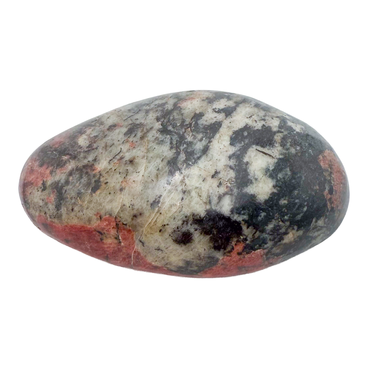 Rhodonite polished free form from Zimbabwe, alternate view
