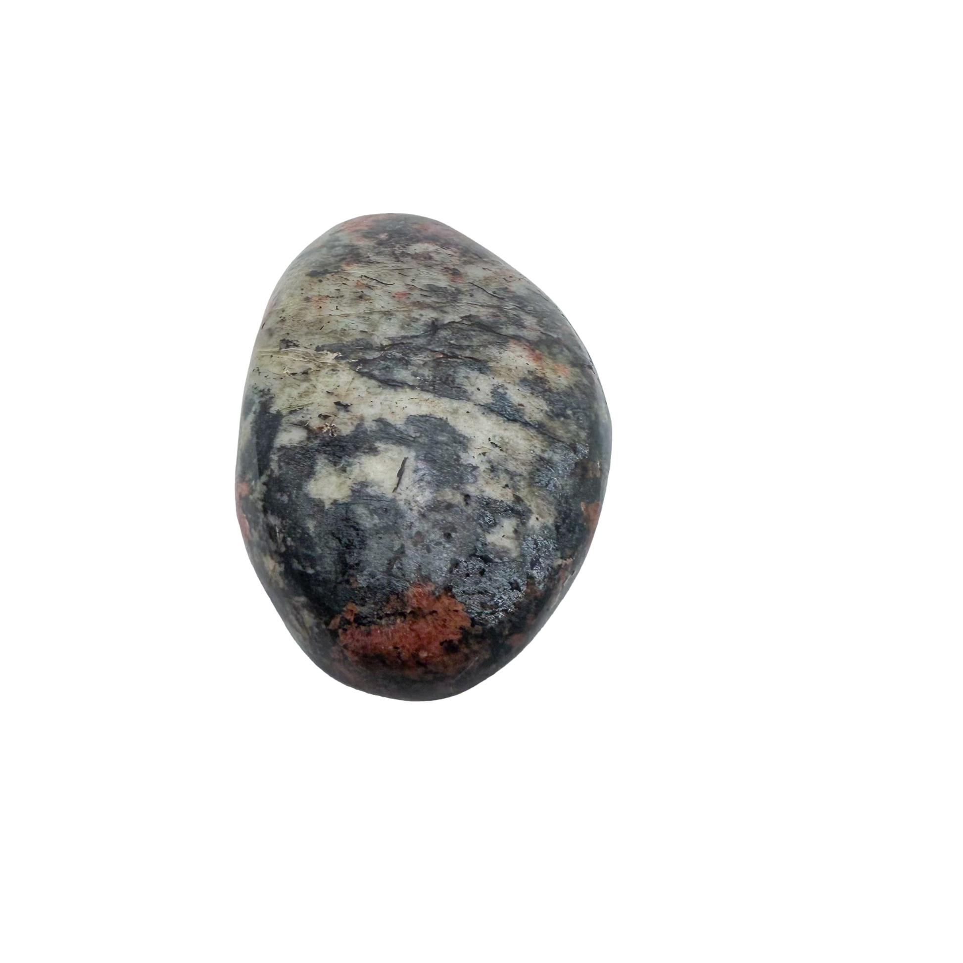 Rhodonite polished free form from Zimbabwe, alternate view