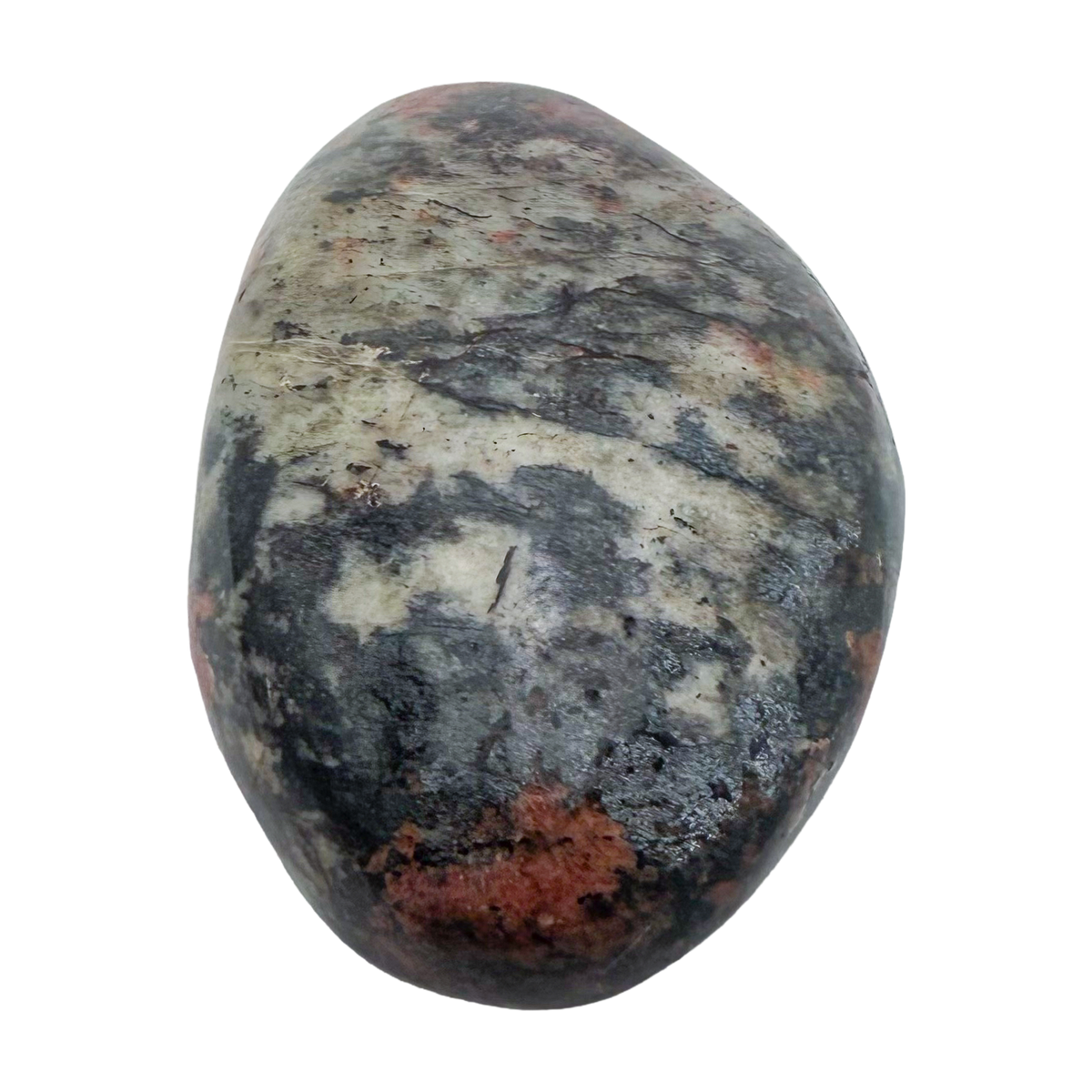 Rhodonite polished free form from Zimbabwe, alternate view