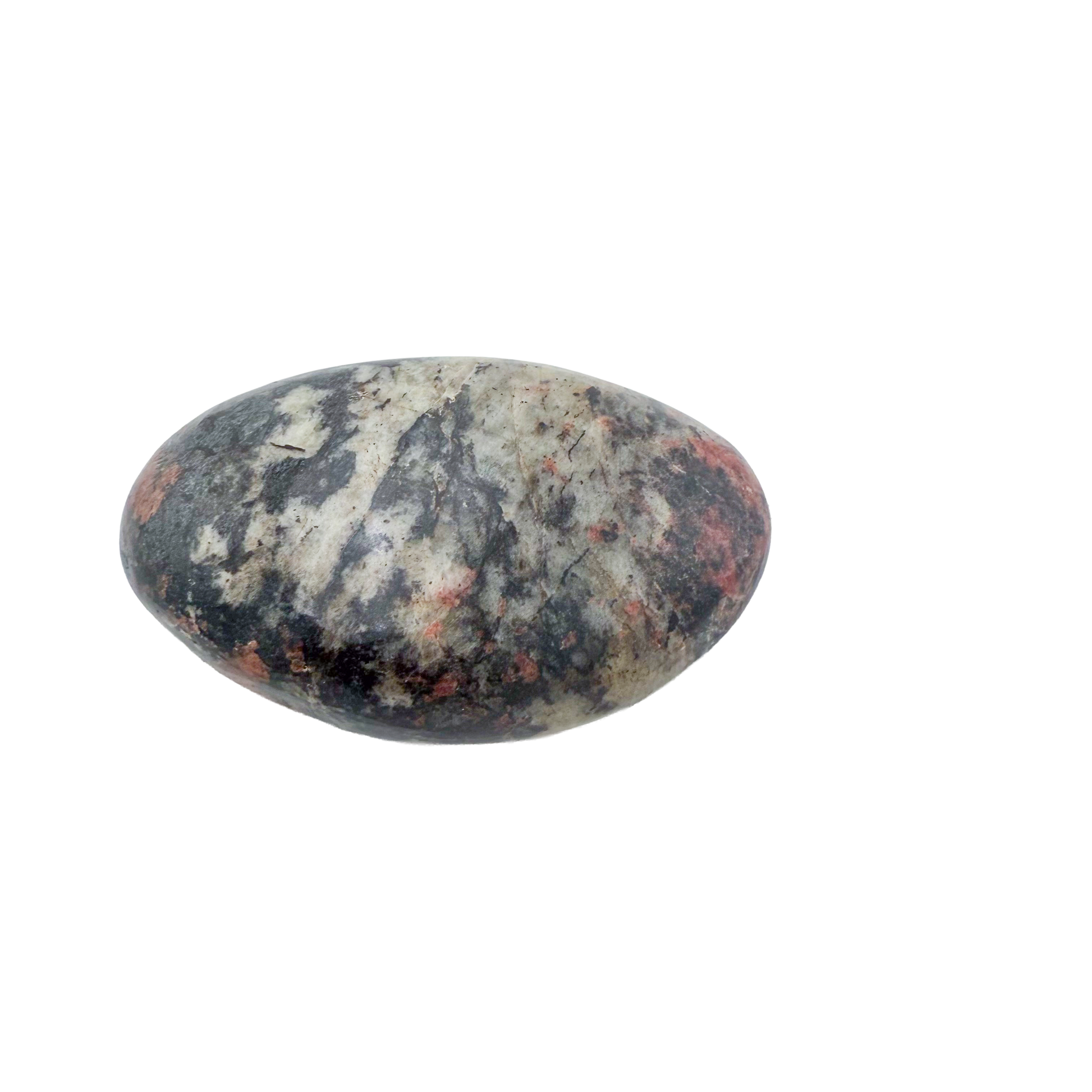 Rhodonite polished free form from Zimbabwe, alternate view