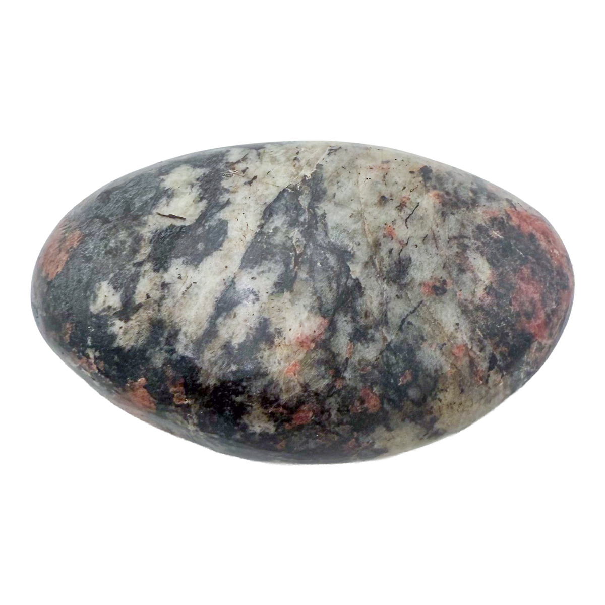 Rhodonite polished free form from Zimbabwe, alternate view