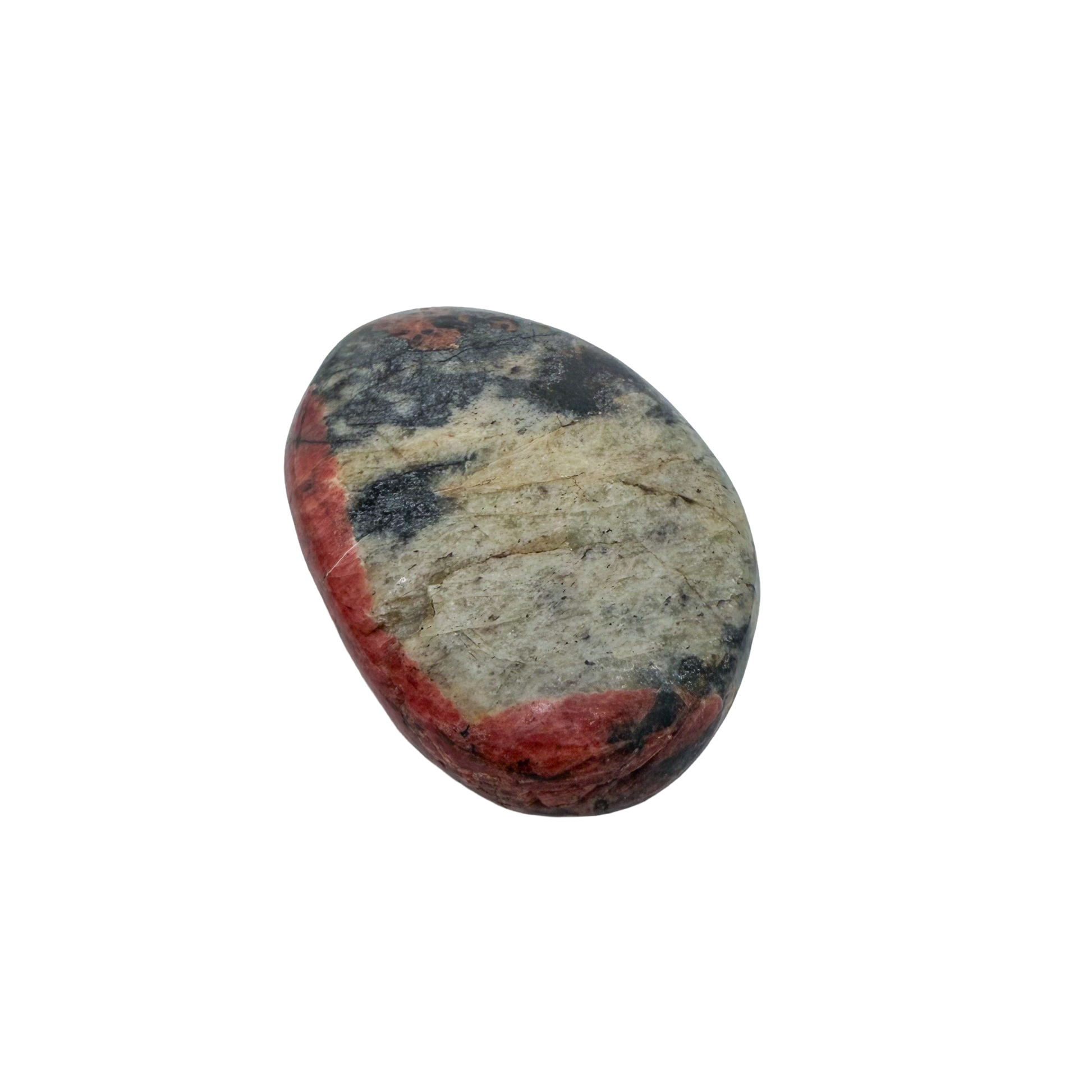 Rhodonite polished free form from Zimbabwe, alternate view