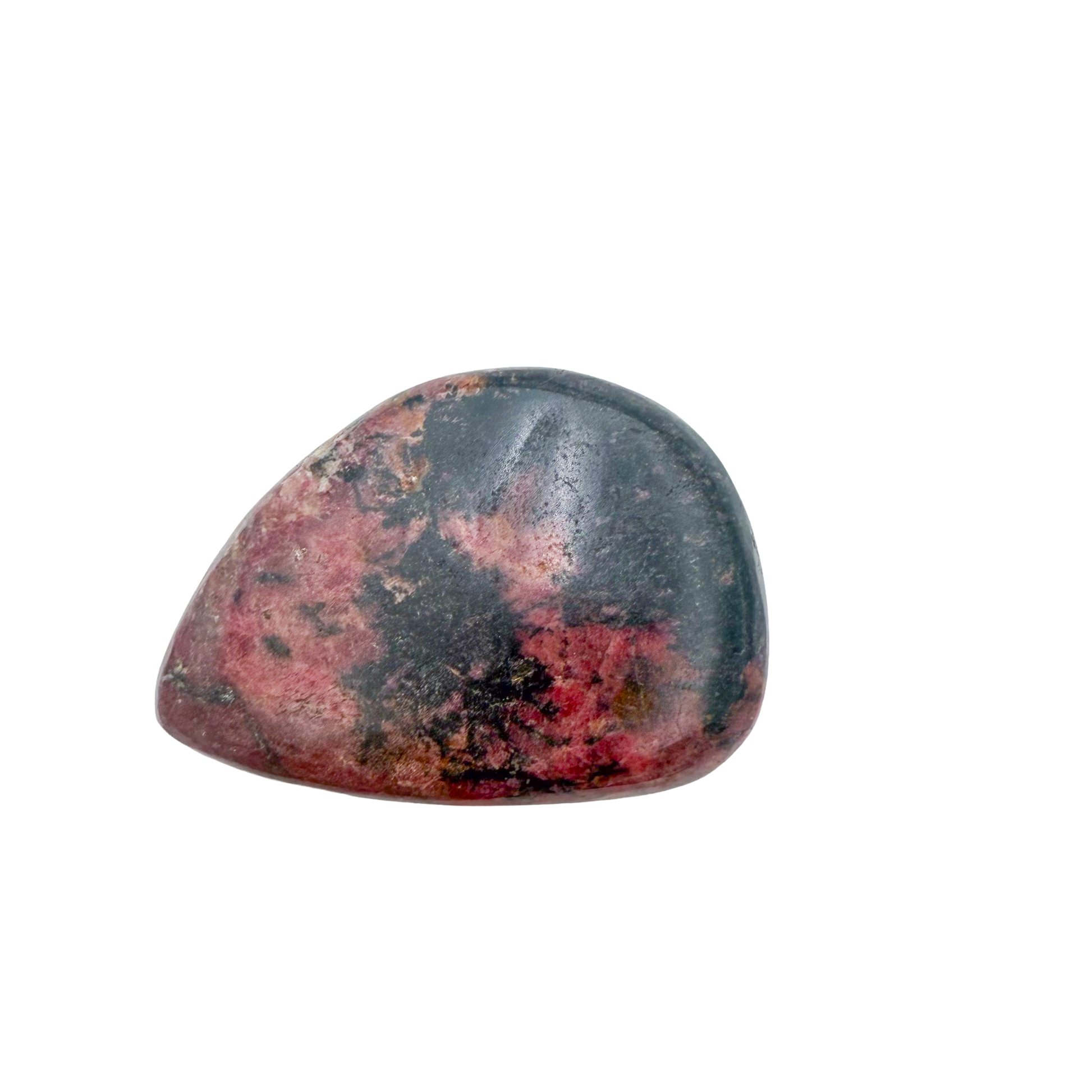 Rhodonite polished free form from Zimbabwe, alternate view