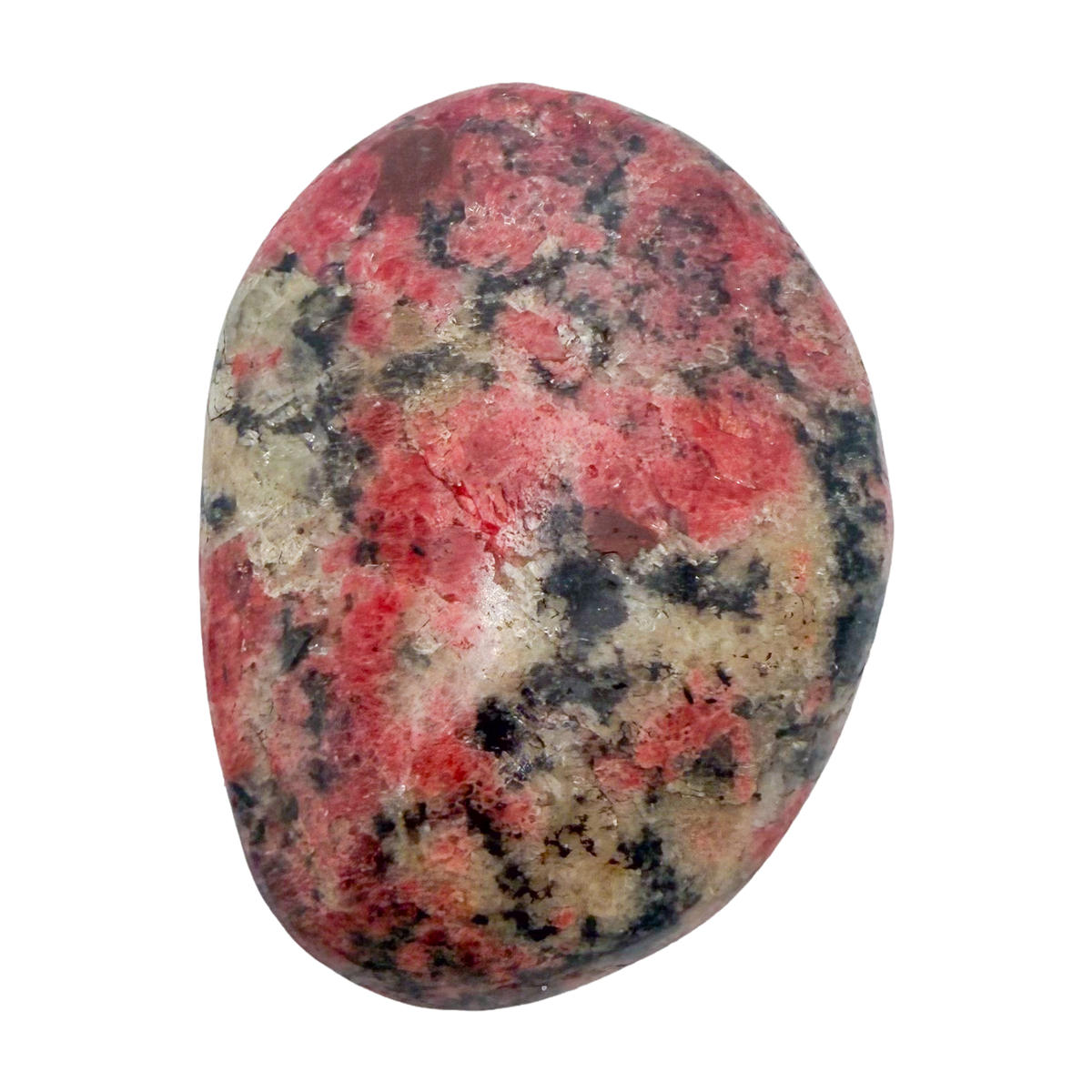 Rhodonite polished free form from Zimbabwe, alternate view