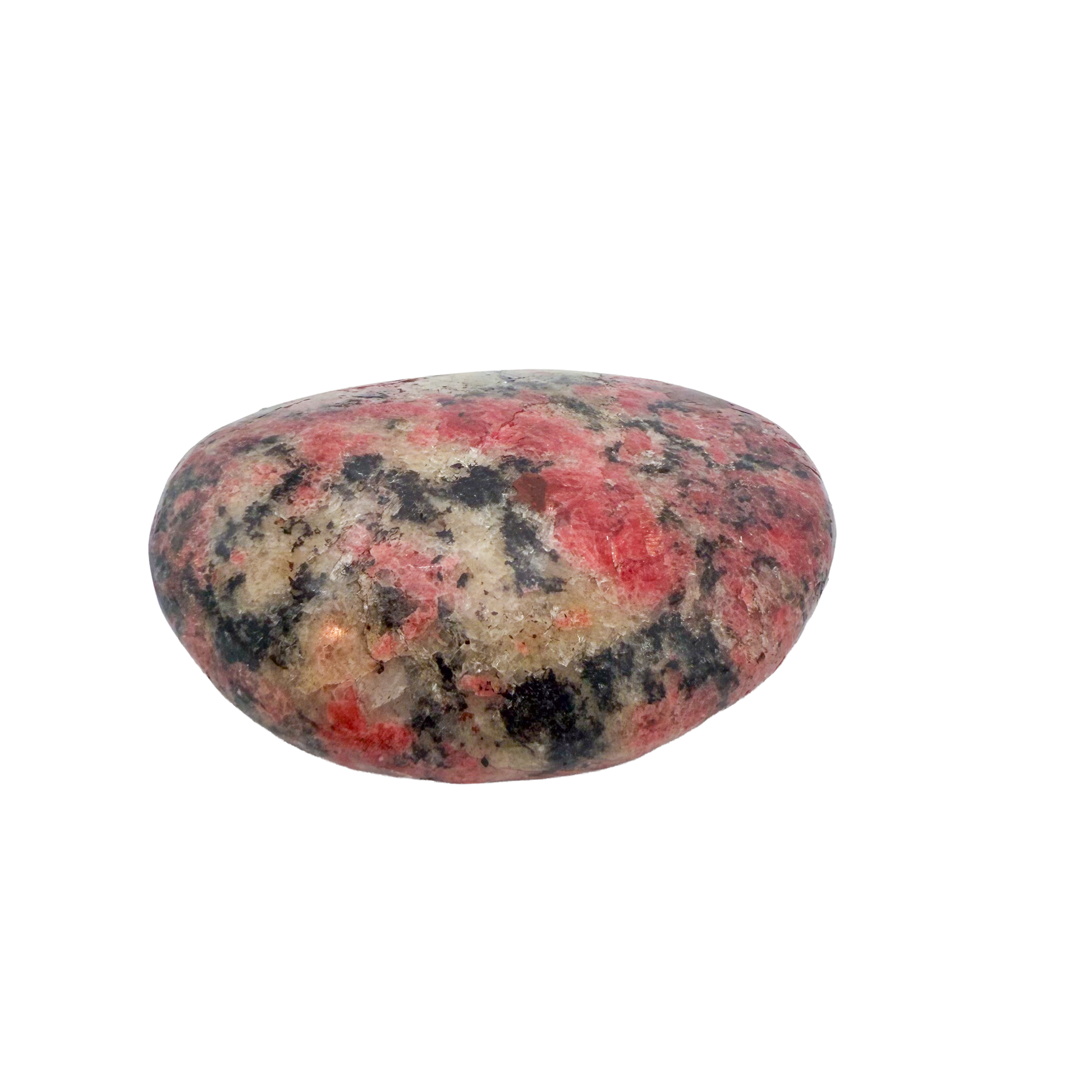 Rhodonite polished free form from Zimbabwe, alternate view