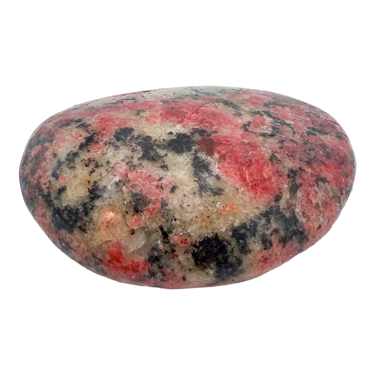 Rhodonite polished free form from Zimbabwe, alternate view