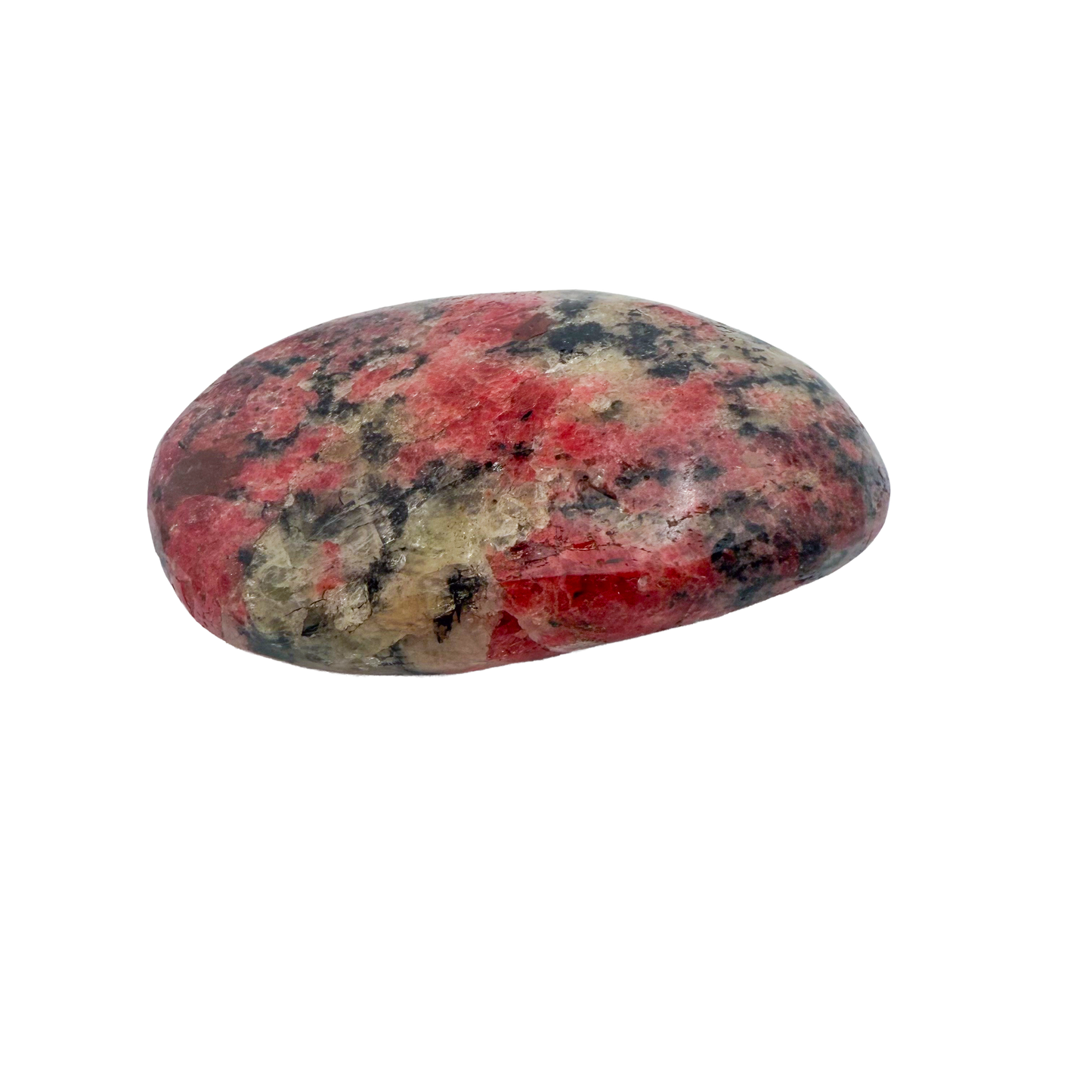 Rhodonite polished free form from Zimbabwe, alternate view