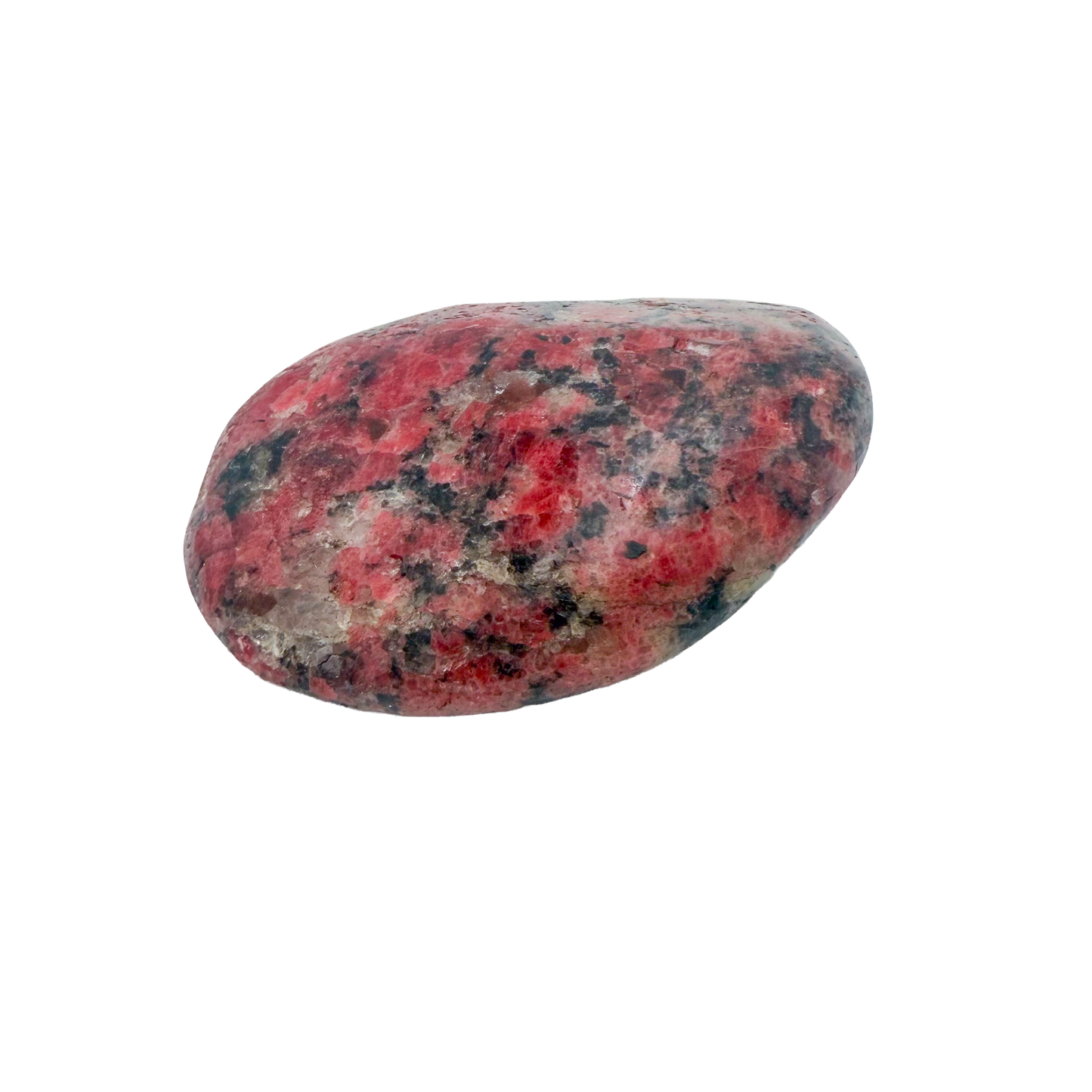 Rhodonite polished free form from Zimbabwe, alternate view