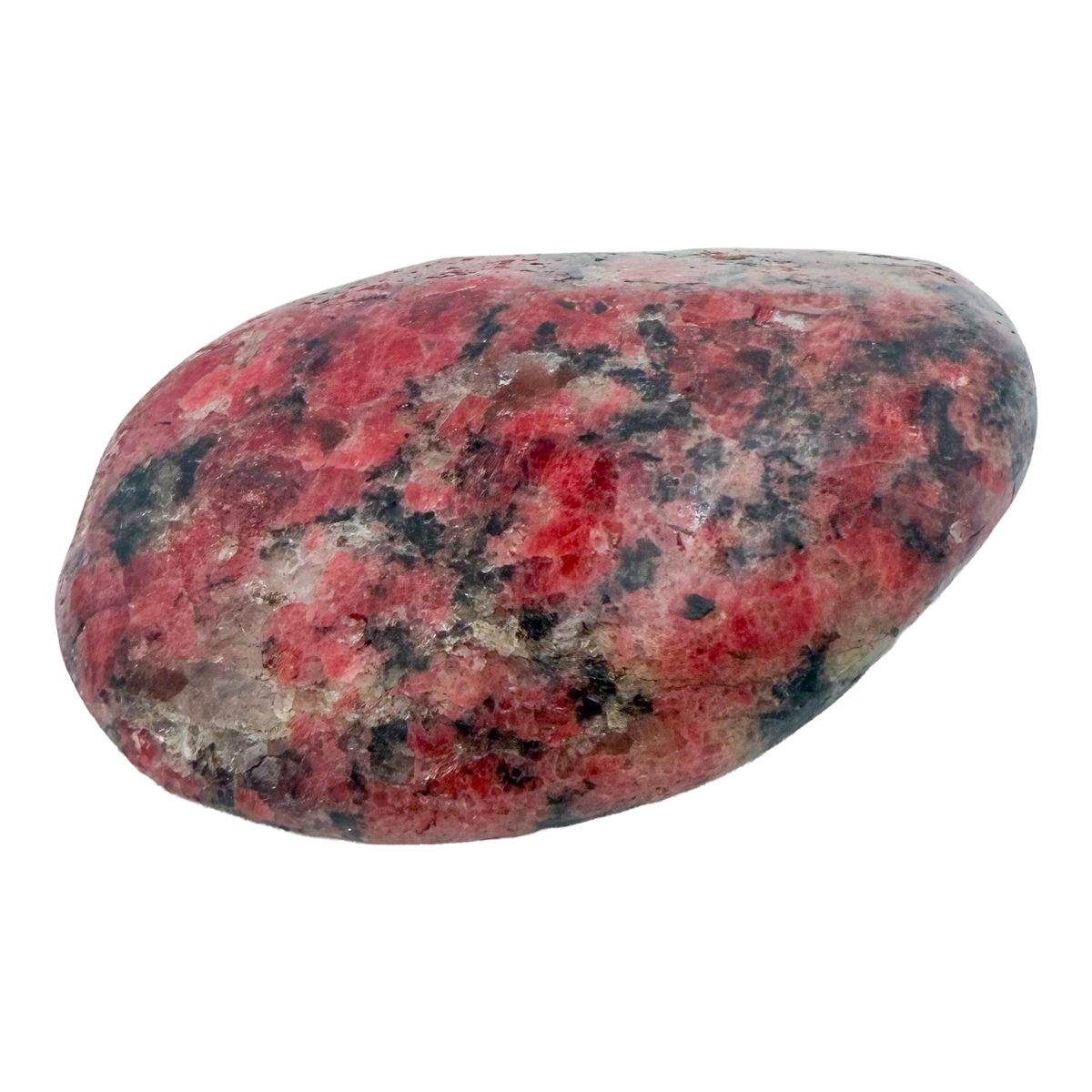 Rhodonite polished free form from Zimbabwe, alternate view