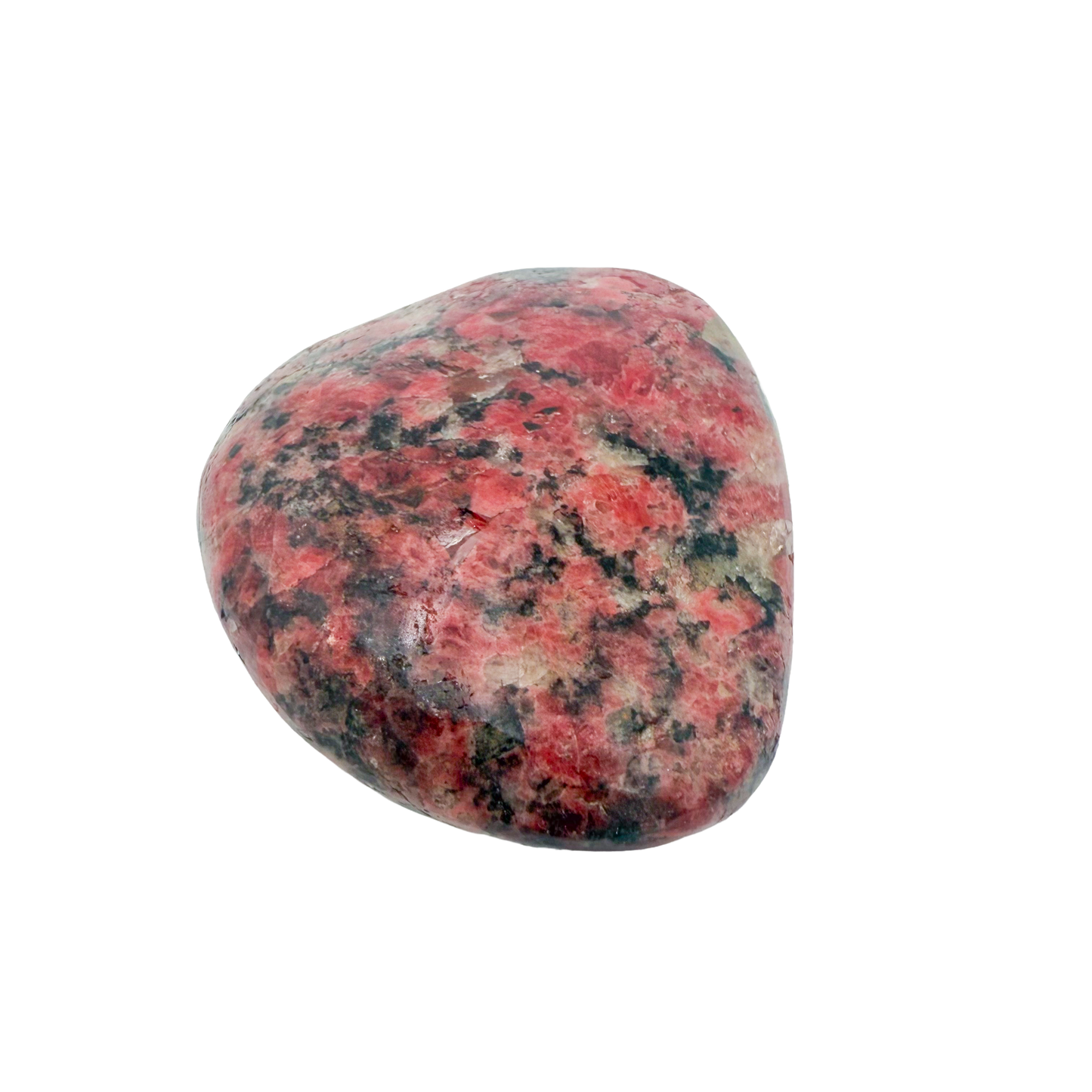 Rhodonite polished free form from Zimbabwe, alternate view