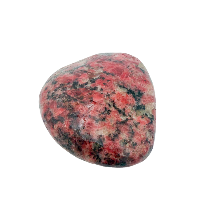 Rhodonite polished free form from Zimbabwe, alternate view