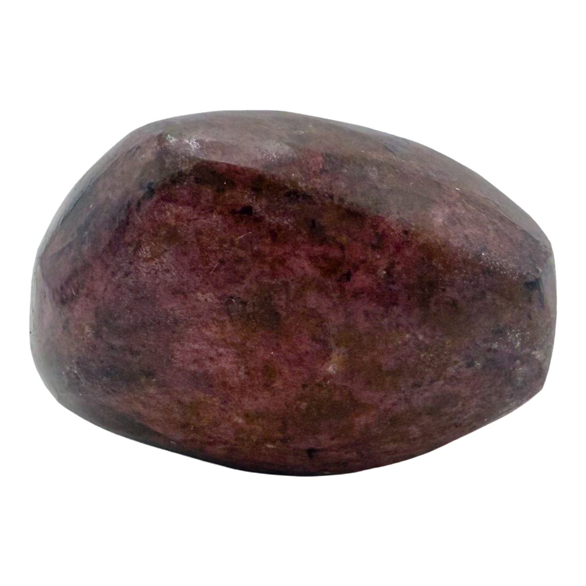 AA grade Rhodonite polished free form from Masvingo, Zimbabwe, rose pink with black manganese veining