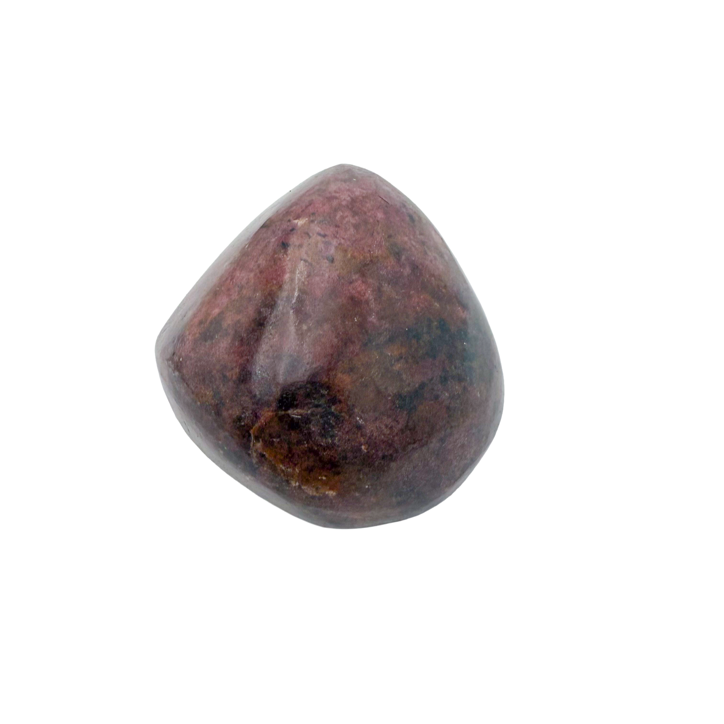 Rhodonite polished free form from Zimbabwe, alternate view