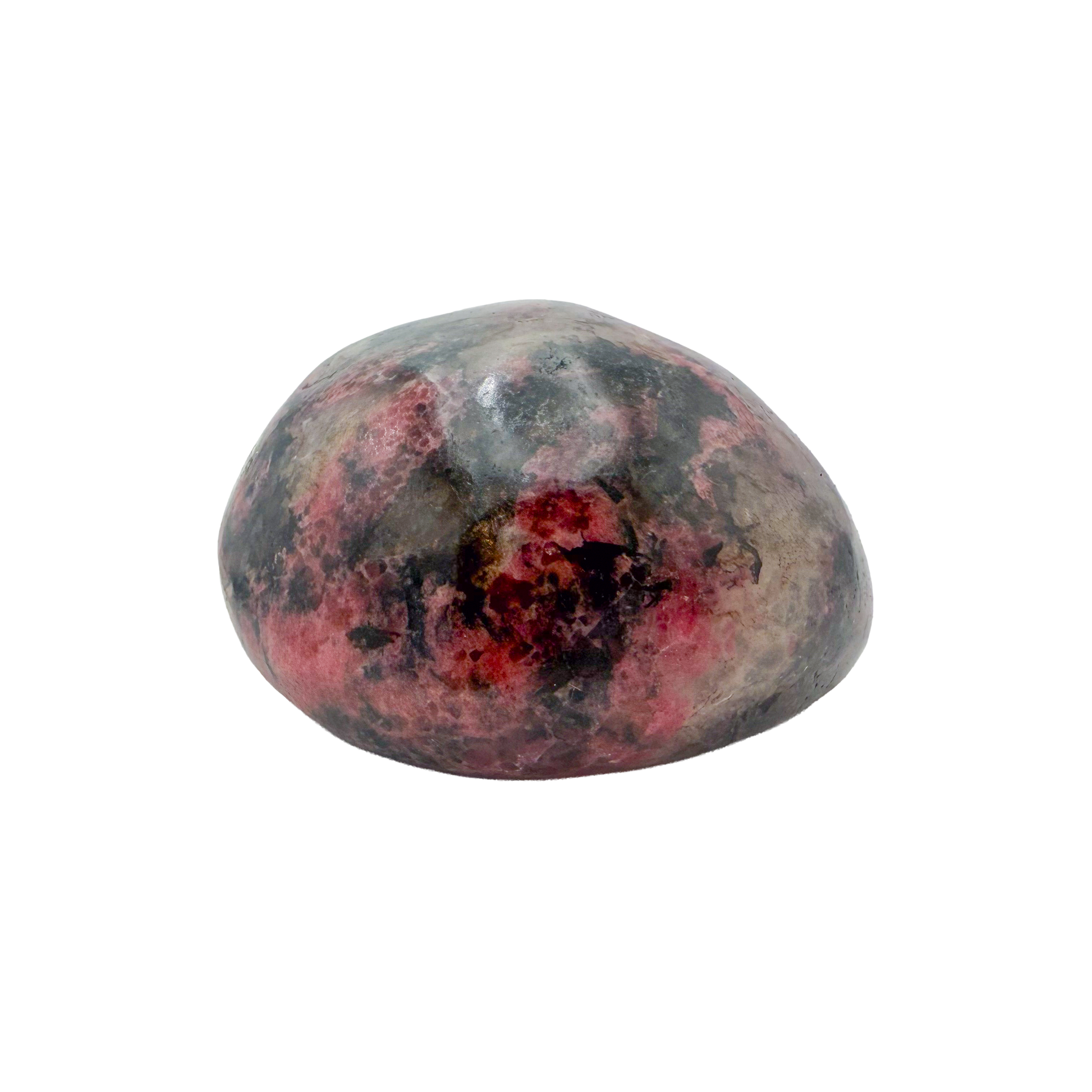 Rhodonite polished free form from Zimbabwe, alternate view