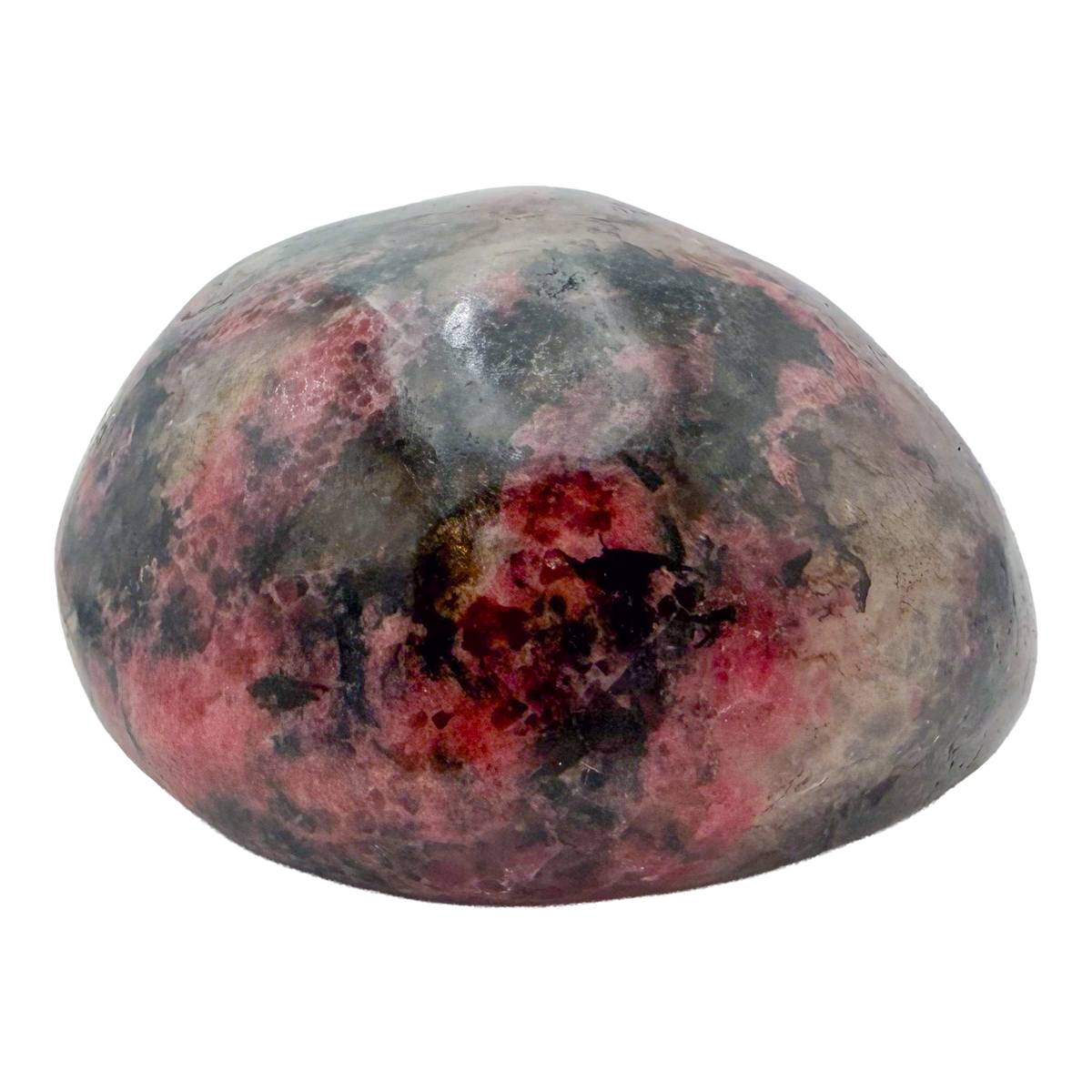 Rhodonite polished free form from Zimbabwe, alternate view