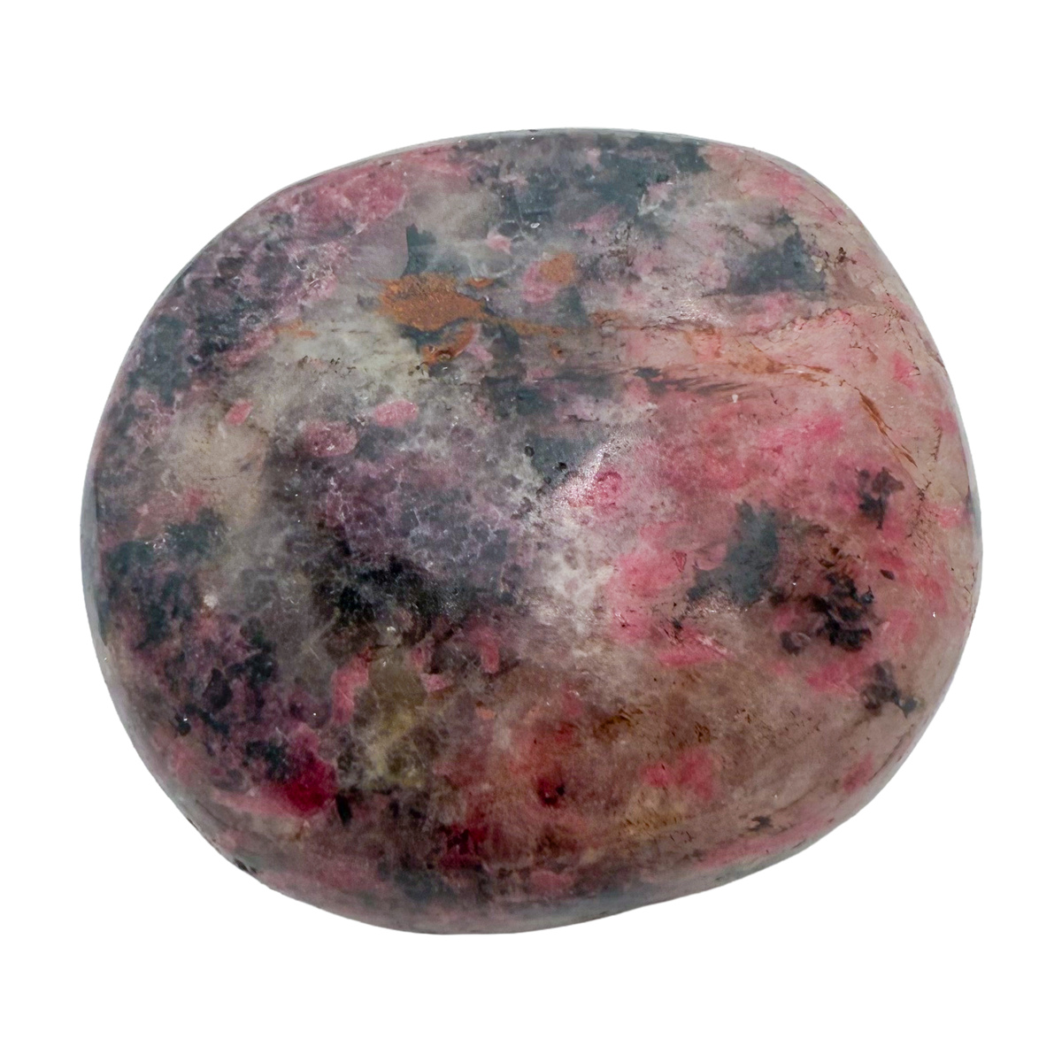 Rhodonite polished free form from Zimbabwe, alternate view