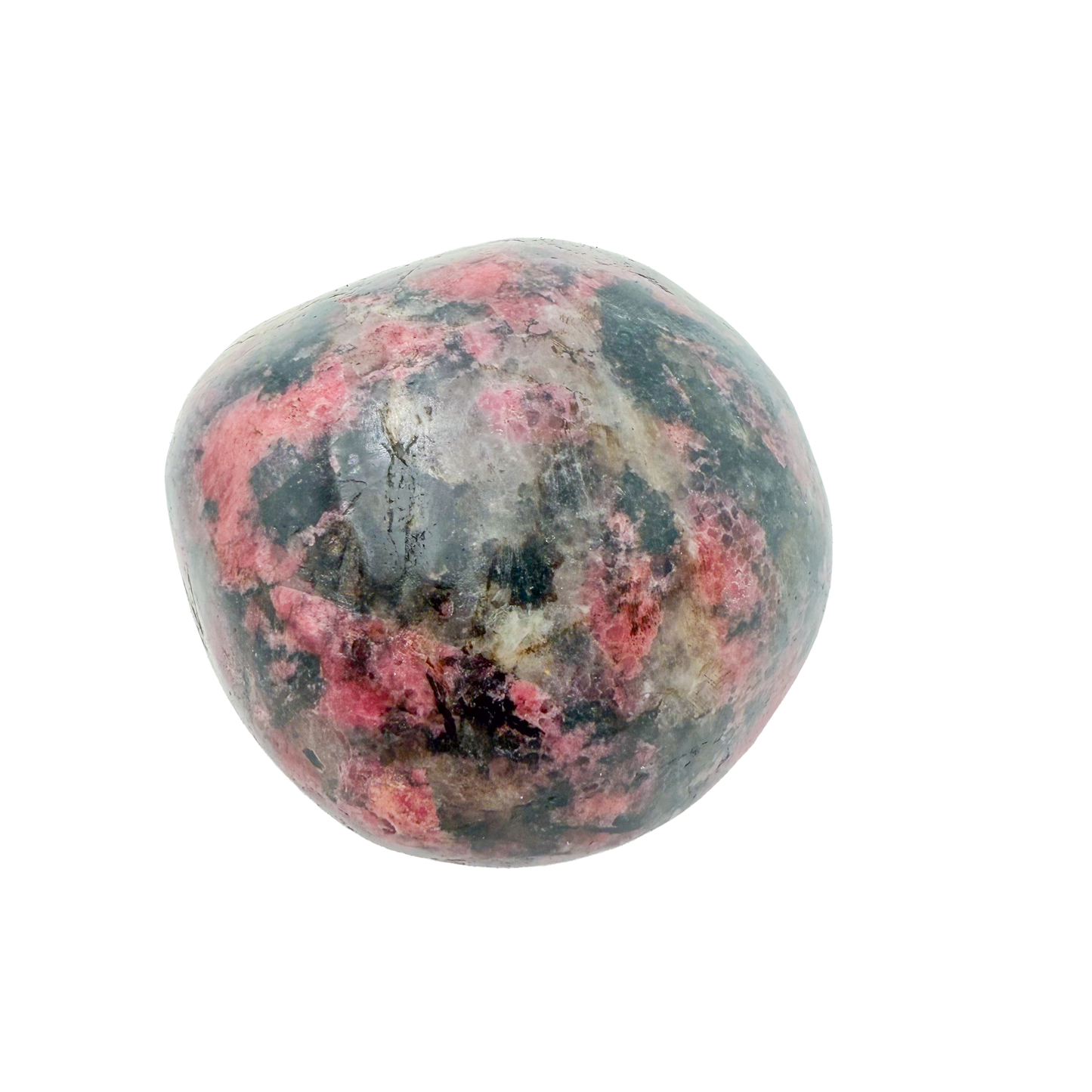 Rhodonite polished free form from Zimbabwe, alternate view